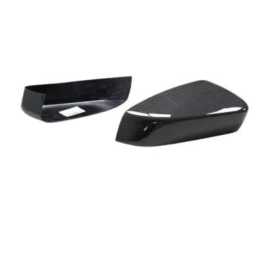 Imagem de Capa de espelho retrovisor compatível com Mustang 2007-2012, capa de espelho lateral de fibra de carbono real, capa de moldura adicional, 2 protetores - atualize o estilo e a proteção do seu carro