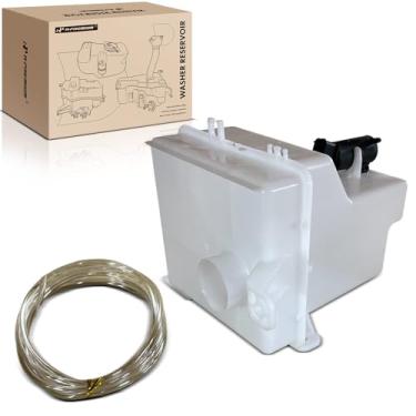 Imagem de A-Premium Conjunto de tanque de reservatório de lavadora de para-brisa compatível com Kia Rio 2006 2007 2008 2009 2010 2011 - com bomba de lavagem