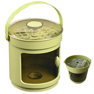 Imagem de Balde Forma de Gelo Pegador Tampa Reservatorio Dispenser Armazenamento Casa Festa Evento Recipiente