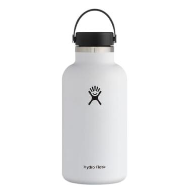 Imagem de Hydro Flask, Garrafa de boca larga com tampa flexível branca 1,8 g