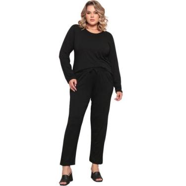 Imagem de Conjunto Plus Size Feminino Manga Comprida Viscolycra Multiuso Premium