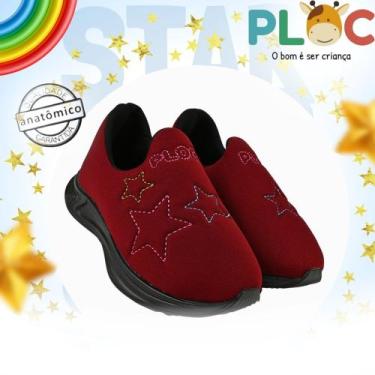 Imagem de Tênis infantil Ploc Estrelinha - Jogging - Menina Anatômico Escolar, 2