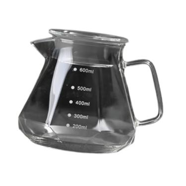 Imagem de IEUDNS Cafeteira de vidro para servir café, chaleira, 20 oz/600ml, gotejador de café resistente ao calor para uso diário, escritório, casa, acampamento, Claro