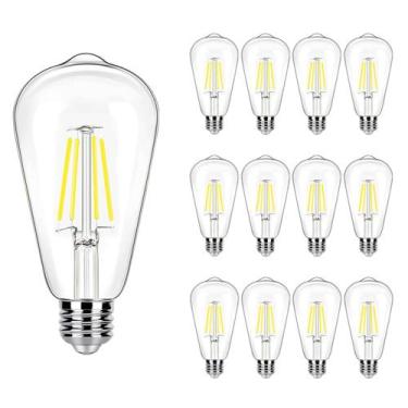 Imagem de Lâmpadas LED Edison WinSaled 4W ST19 5000K Daylight, pacote com 12