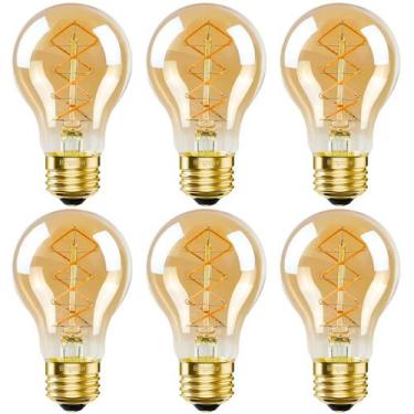 Imagem de Lâmpadas LED BLINGCOLOR A19 Vintage Edison 4W 2200K, pacote com 6