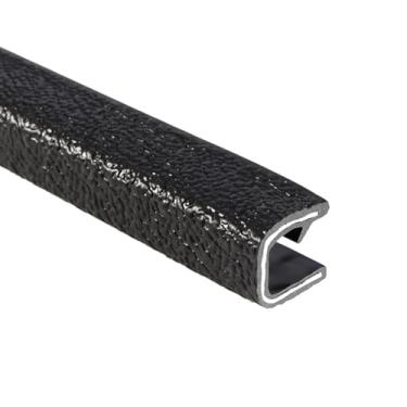 Imagem de TRIM-LOK - Acabamento de borda Trim-Lok 100B3X1/4-25 – Serve para borda de 1/10.2 cm, comprimento da perna de 1/5.1 cm, comprimento de 6,8 cm, preto, textura de seixo – Protetor de borda de PVC