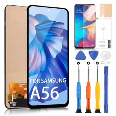 Imagem de Substituição de tela Incell para Samsung Galaxy A56 - para Galaxy A56 LCD Display Touch Screen Digitalizador Assembléia com ferramentas de reparo SM-A566U1 A566E A566B/DS (preto)