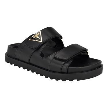 Imagem de GUESS Sandália feminina Fabula Flat, Preto 001, 34