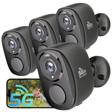 Imagem de Câmeras de segurança RICHCHO 4PC 5G/2.4G Wireless Outdoor 2K