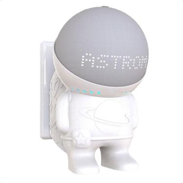 Imagem de Suporte De Tomada Parede Astronauta Alexa Echo Dot 5 ou 4 (Branco)