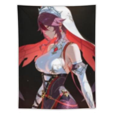 Imagem de LIEGBMEU Tapeçaria sexy de anime menina 152 x 203 cm arte de colcha de parede decoração de tapeçaria caprichosa AF102