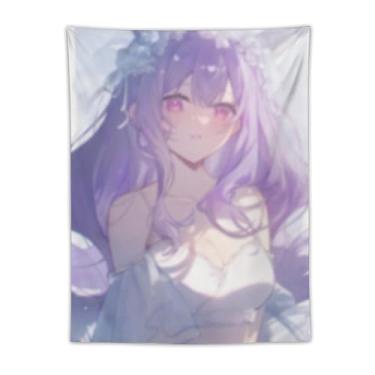 Imagem de LIEGBMEU Tapeçaria sexy sexy de anime menina 76.2 cm x 101.6 cm interior exterior parede colcha arte decoração de tapeçaria caprichosa, AF123