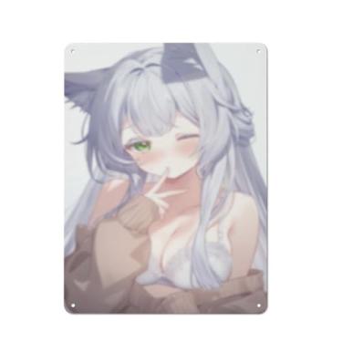 Imagem de Anime Sexy Bikini Hot Girl Pinup Girl Metal Tin Sign Wall Art Poster Decor for Home Bar Club Bedroom Bathroom Man Cave Otaku 30,5 x 40,6 cm, AF371