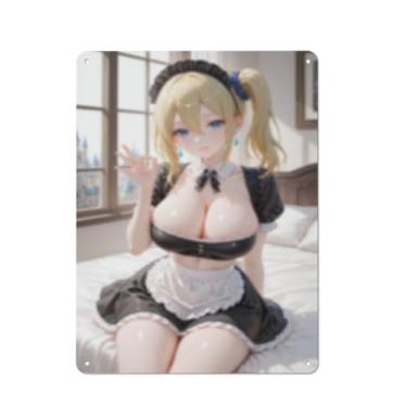 Imagem de Pôster de arte de menina de anime sexy quente placa de estanho vintage decoração de parede pôster 30,5 x 40,6 cm, AI270