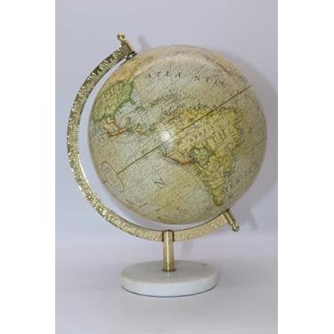 Imagem de Globo Terrestre Decorativo com Base de Marmore