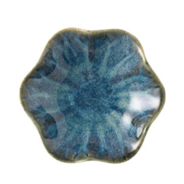 Imagem de kowaku Bandeja de talheres de cozinha em formato de flor, porta-colheres, porta-chave .., Azul