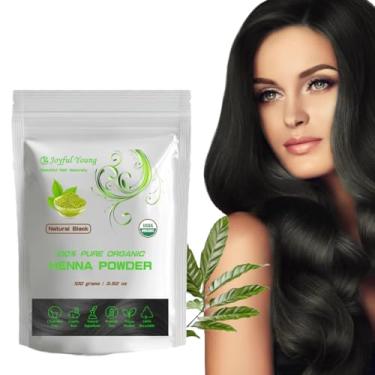 Imagem de Tintura de cabelo de henna 100% orgânica – tintura de cabelo natural, sem produtos químicos para cores ricas e vibrantes e brilho – cobertura cinza, segura para todos os tipos de cabelo, vegano não