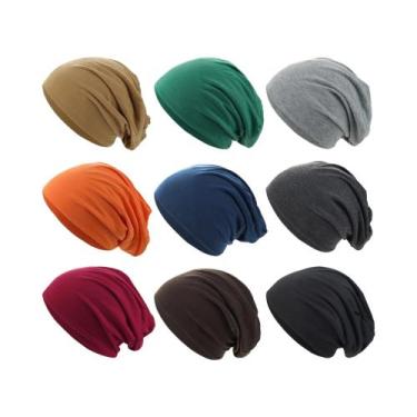 Imagem de Gorro De Crochê De Cor Sólida Para Homens E Mulheres, Estilo Hip-hop P