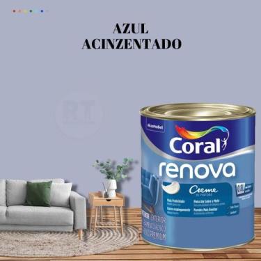 Imagem de Tinta Parede Azul Marinho Acrílica Fosca Renova 800ml - Coral, AZUL AC