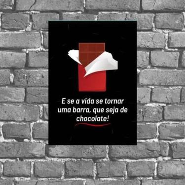 Imagem de Placa Decorativa Barra De Chocolate 18X27Cm - Quadros On-Line