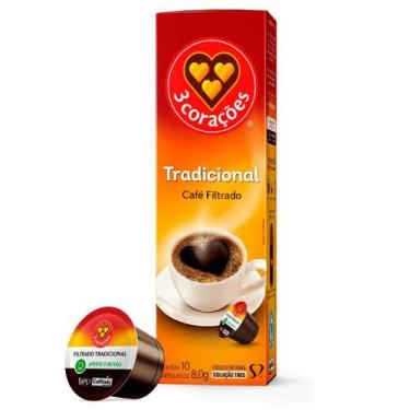 Imagem de Café Filtrado Tradicional, 10 Cápsulas, Três Corações - Tres