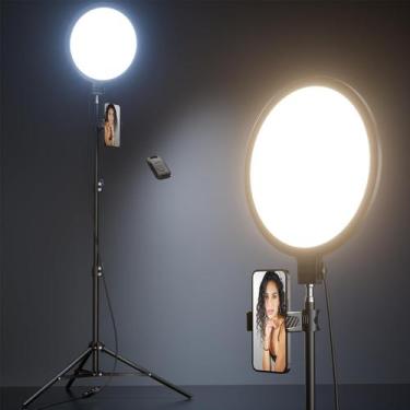 Imagem de Ring Light Weilisi 10.2 com suporte de tripé de 160 cm e suporte para 