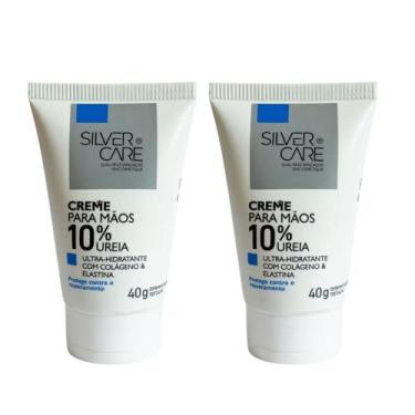 Imagem de Kit 2 Cremes Mãos Hidratante 10% Ureia Colágeno Elastina - SIlver Care