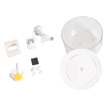 Imagem de IEUDNS Fonte de água para gatos com indução, de filtro lavável de baixo ruído, recipiente para beber, bebedouro para cães e gatos, para pequenos, Branco