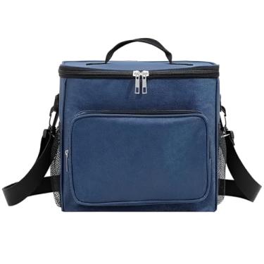 Imagem de Bolsa Térmica para Marmita,10 Litros com Alça de Ombro e Mão, Ideal para Trabalho Academia e Passeios (Azul)