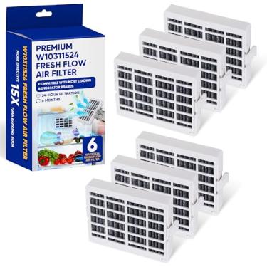 Imagem de Canamax Filtro de ar de geladeira premium W10311524 - Compatível com refrigeradores Whirlpool e KitchenAid - Substitui AIR1, W10315189, W10335147 - PACOTE COM 5