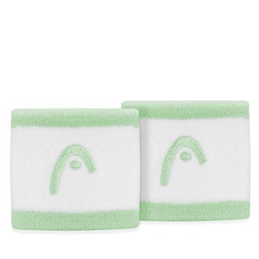 Imagem de Munhequeira Head 2.5 Curta Verde Claro e Branco - Com 02 Unidades 