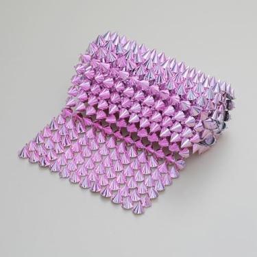 Imagem de Jerler Costurar pontos em pontas para decoração de artes e artesanato, rebites de malha, contas, acabamento de raio cônico, punk rock com parte traseira plana para jaqueta, roupas, sapatos e