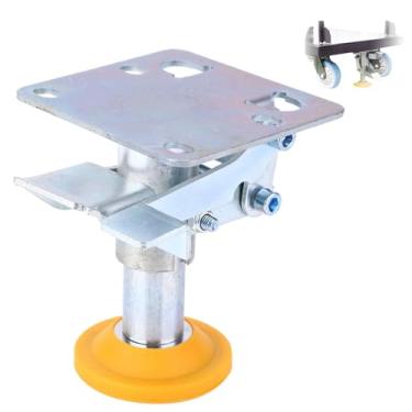 Imagem de Travão de piso, trava de piso de freio de carrinho de altura ajustável, aço manganês 100 kg com almofada de TPU para rodízios de 7,6 cm (X-75-32-3)