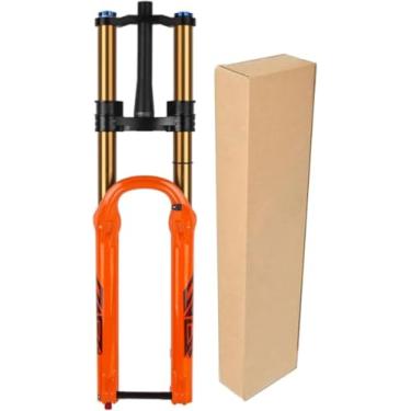 Imagem de 27.5/29in Garfo Dianteiro De Suspensão De Ombro Duplo, 1-1/2" Liga De Alumínio 180mm Curso Através Do Eixo 15 * 110mm Disc Brake Air Mountain Bike Forks, Tapered, 27.5inch