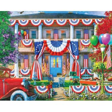 Imagem de Springbok Quebra-Cabeça De 1000 Peças Do Dia Da Independência Para Adultos E Famílias - Noites Jogos Patrióticas 4 Julho, Tamanho Finalizado: 30" X 24"