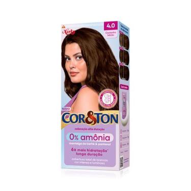 Imagem de Tonalizante cor & ton sem amonia (a escolher) - Cor e Ton, 4.0 CASTANH