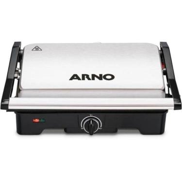 Imagem de Grill Arno Dual GNOX Inox Com Abertura de 180° 127v