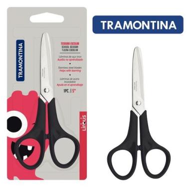 Imagem de Tesoura Escolar Tramontina 5' Sem Ponta Redonda Aço Inox