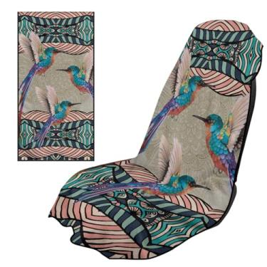 Imagem de Horeset Almofada de assento de carro beija-flor acessórios de proteção interior decoração macia absorvente acessórios interiores universais antiderrapantes para pós-treino e crianças