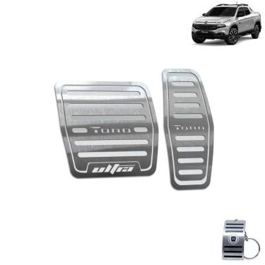 Imagem de Pedaleira Automático Fiat Toro Ultra 2016 A 2021 Prata