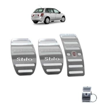 Imagem de Pedaleiras Fiat Stilo 2003 A 2011 Manual Prata