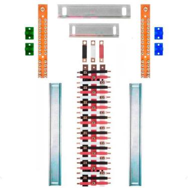 Imagem de Kit Barramento Trifásico 150A para 46 Circuitos com Termo Retrátil - Z