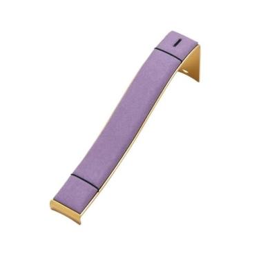 Imagem de Torres de joias Metal microfibra pulseira relógio expositor jóias adereços janela contador armazenamento ornamentos(Purple)