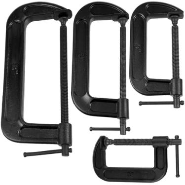 Imagem de WILLBOND Conjunto de 4 braçadeiras C de 7 cm, 10 cm, 10 cm, 20 cm, pequeno, versátil, resistente, com abertura de mandíbula, alça de barra em T deslizante para compasso de carpintaria faça você mesmo