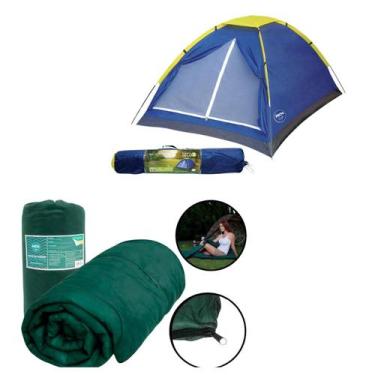 Imagem de Kit Camping Prático Completo: Barraca Iglu 4 Pessoas MOR + 2 Sacos de 