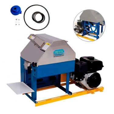 Imagem de Moenda de Cana Vencedora Gasolina 5,5hp Rolos Inox B721 Turbo Maqtron