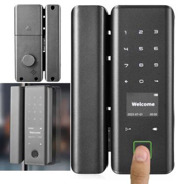 Imagem de Fechadura Digital Eletronica Porta Inteligente Smart App Celular Biometria Cartao Rf Segurança