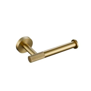 Imagem de Conjunto de acessórios de ferragens de banheiro kit de latão serrilhado dourado escovado anel de barra de toalha de gancho de roupão suporte de papel anel de toalha escova de vaso sanitário, kit, 45