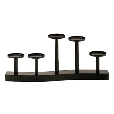 Imagem de Castiçal destacável castiçal para casa romântico à luz de velas jantar casamento suporte de vela decoração (D cinza claro)