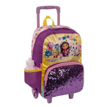 Imagem de Mochila De Rodinha Escolar Infantil Menina Grande A Casa Mágica da Gab